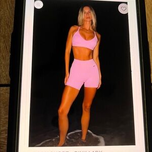 Cleo Harper Pink Bike Shorts-Size Small